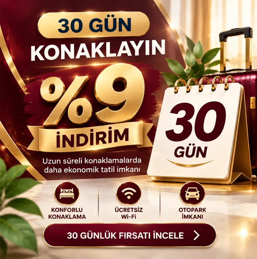 30 Günlük %9 Konaklama İndirimi